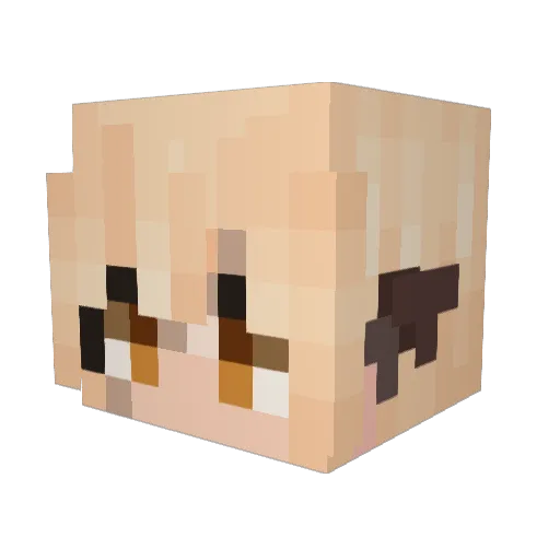 yatagarasuqqq Minecraft avatar head, 3D render