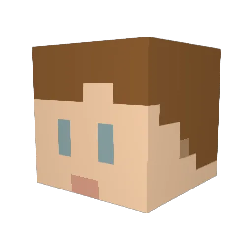 yatima Minecraft avatar head, 3D render