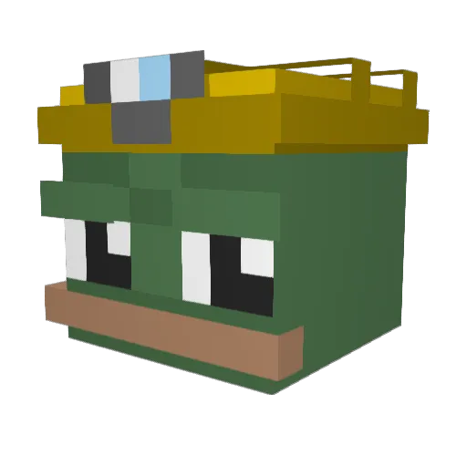 yatin Minecraft avatar head, 3D render