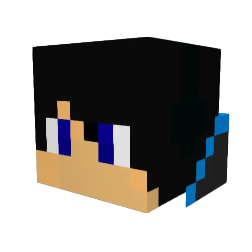 yatoshi Minecraft avatar head, 3D render