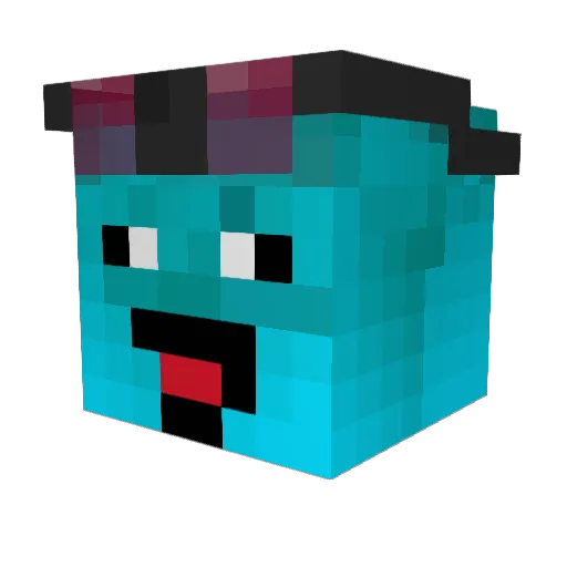 yaube Minecraft avatar head, 3D render