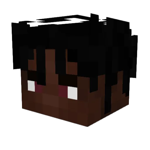 yauebok Minecraft avatar head, 3D render