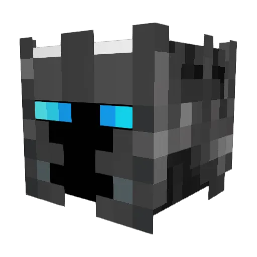 yaunches Minecraft avatar head, 3D render