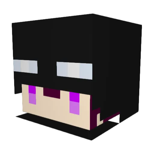 yauyu Minecraft avatar head, 3D render
