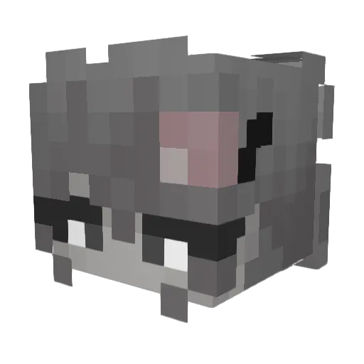 yawniee_ Minecraft avatar head, 3D render