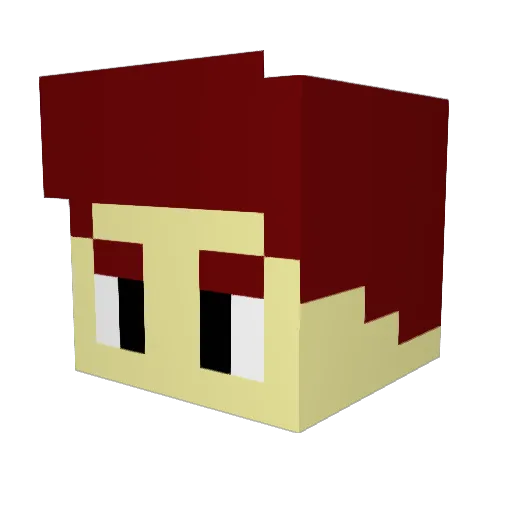 yaxelgo Minecraft avatar head, 3D render