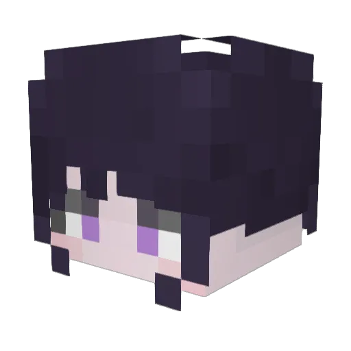yaxuMC Minecraft avatar head, 3D render