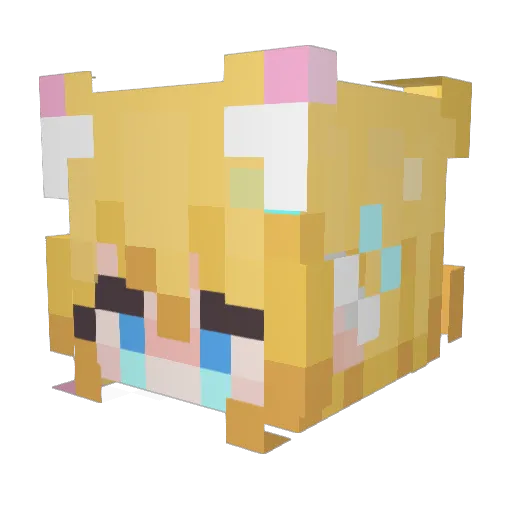 yayaCha88 Minecraft avatar head, 3D render