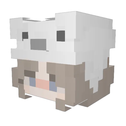 yaya_tw Minecraft avatar head, 3D render