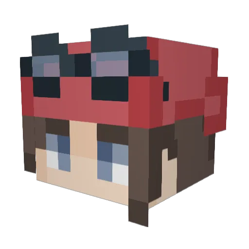 yayaka11 Minecraft avatar head, 3D render