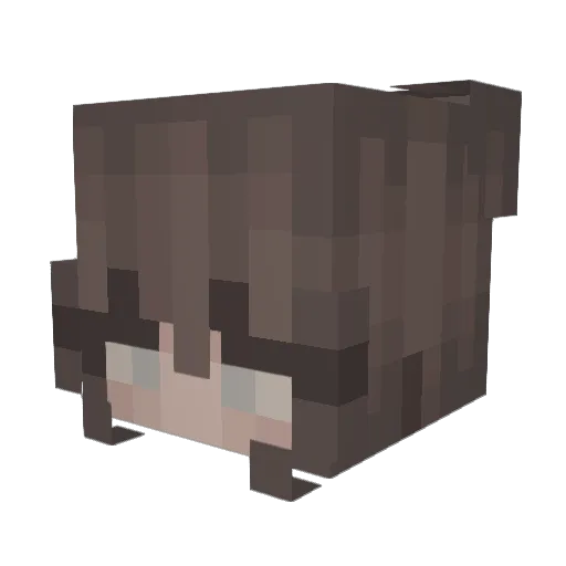 yayalove Minecraft avatar head, 3D render