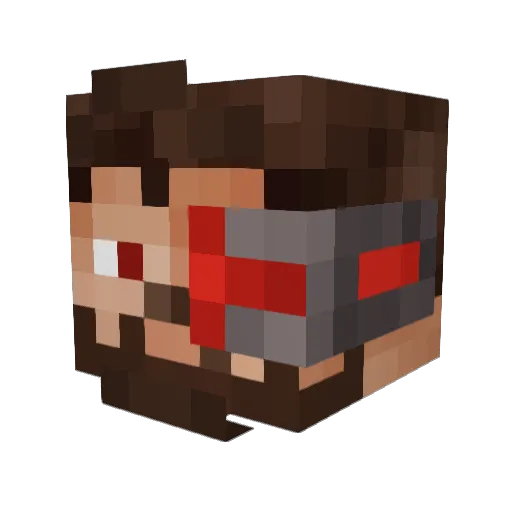 yayature Minecraft avatar head, 3D render