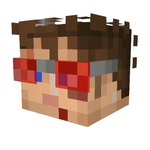yaycheezit Minecraft avatar head, 3D render