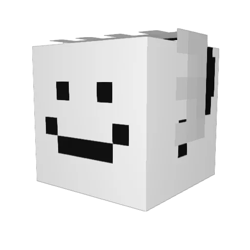 yaykup Minecraft avatar head, 3D render