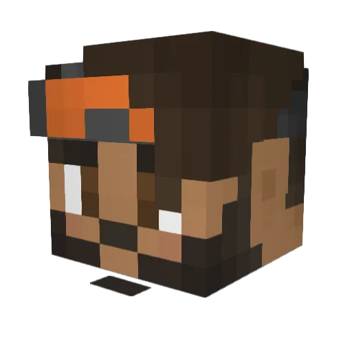 yayo318 Minecraft avatar head, 3D render