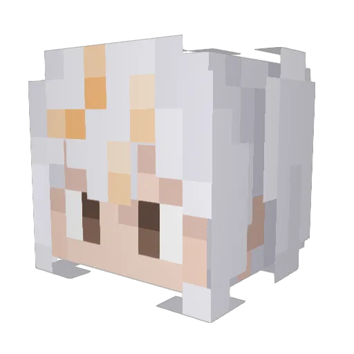 yayoi_0108 Minecraft avatar head, 3D render