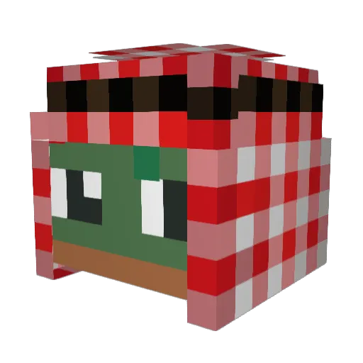 yaz2meny Minecraft avatar head, 3D render