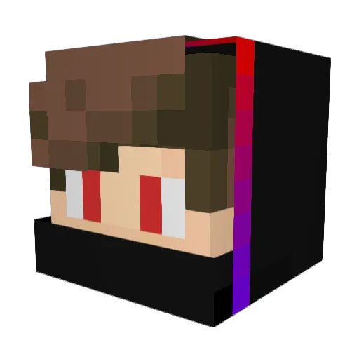 yaza3d Minecraft avatar head, 3D render