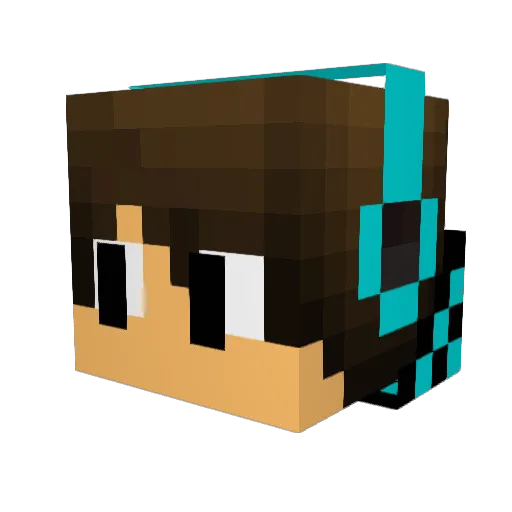 ybarrapaul Minecraft avatar head, 3D render