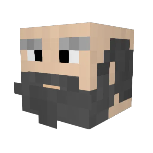 ybeff Minecraft avatar head, 3D render