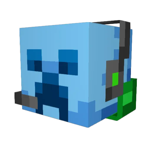 ybgGonb Minecraft avatar head, 3D render