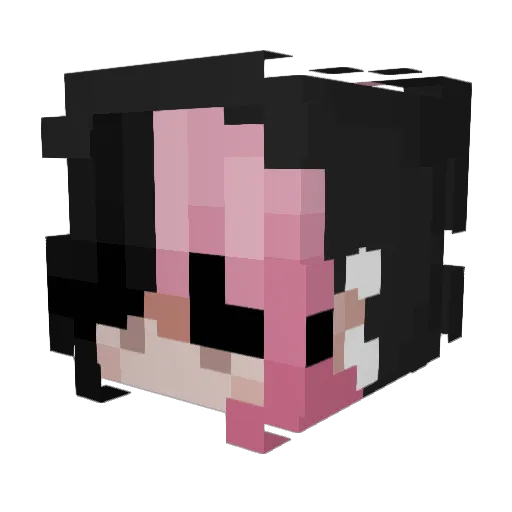 ybgkira Minecraft avatar head, 3D render
