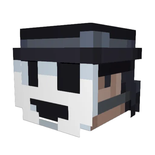 ybgsb Minecraft avatar head, 3D render
