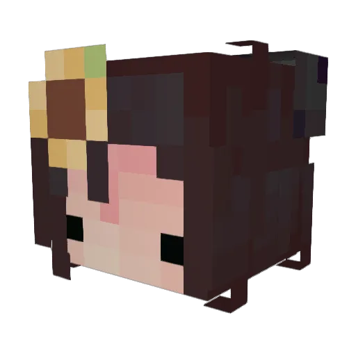ybombies Minecraft avatar head, 3D render