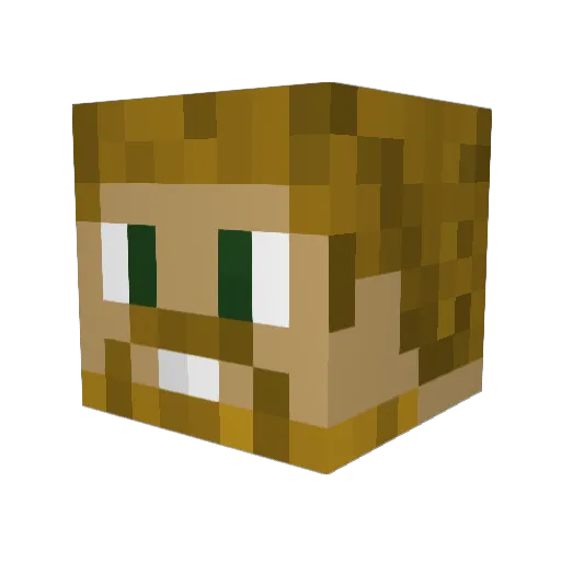 ybotoby Minecraft avatar head, 3D render
