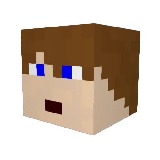 ybotsaris Minecraft avatar head, 3D render