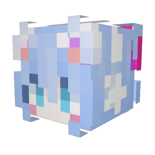 ycam07 Minecraft avatar head, 3D render