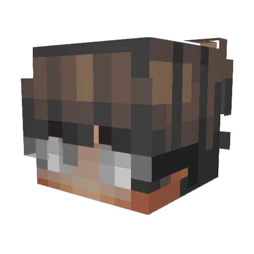 ycle Minecraft avatar head, 3D render