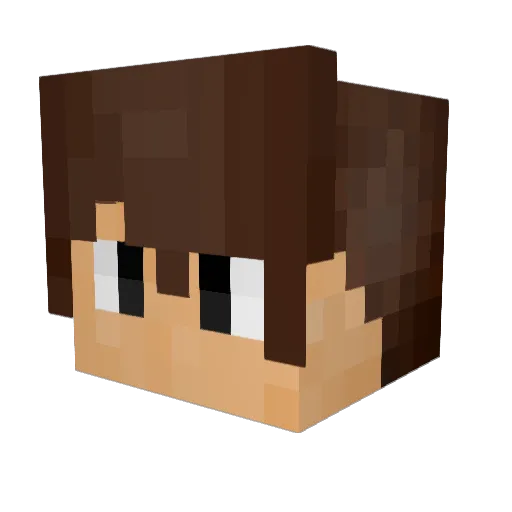 ycshr Minecraft avatar head, 3D render