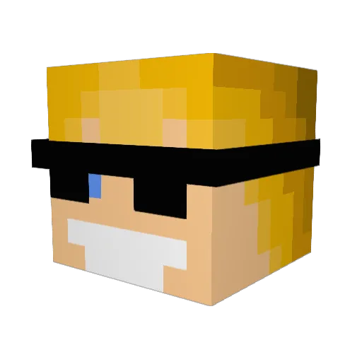 ydaoma1 Minecraft avatar head, 3D render
