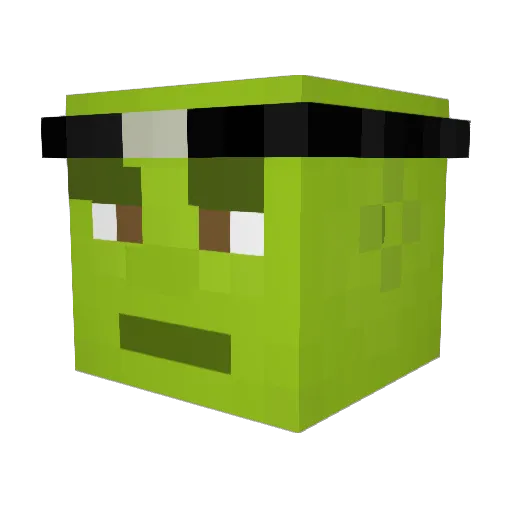 ydnarB Minecraft avatar head, 3D render