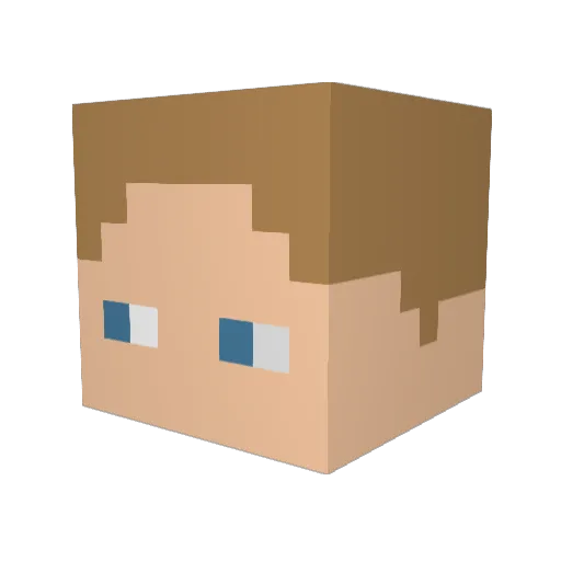 ydxme Minecraft avatar head, 3D render