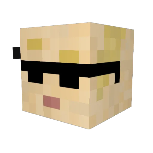 ye93max Minecraft avatar head, 3D render
