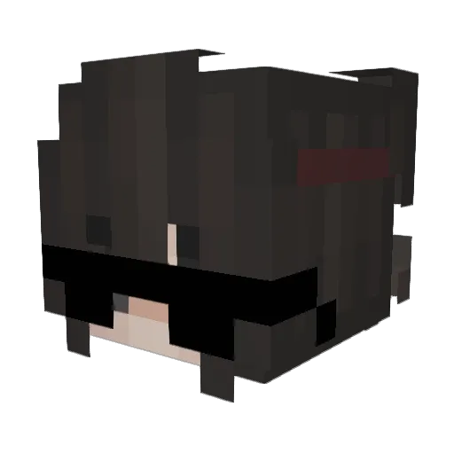 yeah_miumau Minecraft avatar head, 3D render