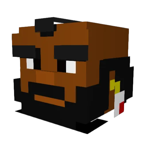 yeahdood Minecraft avatar head, 3D render