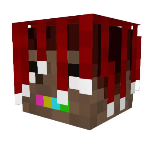 yeahlucid Minecraft avatar head, 3D render
