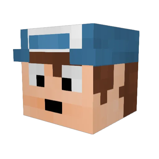 yeahnahm8 Minecraft avatar head, 3D render