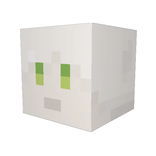 year123 Minecraft avatar head, 3D render