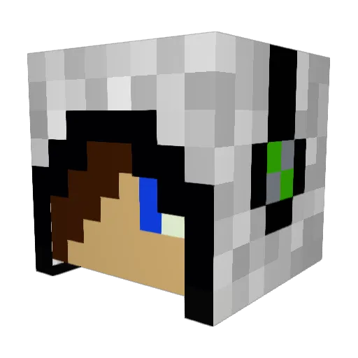 year2boy Minecraft avatar head, 3D render