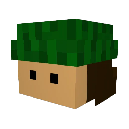 yeedo Minecraft avatar head, 3D render