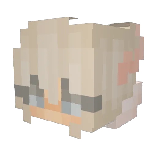 yeees Minecraft avatar head, 3D render