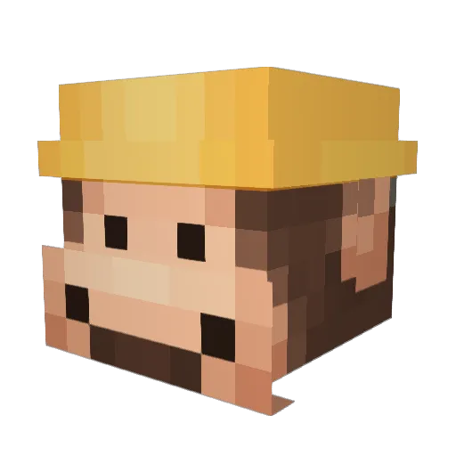 yeehaw500 Minecraft avatar head, 3D render