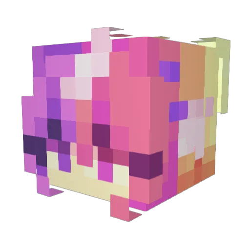 yeesiko Minecraft avatar head, 3D render