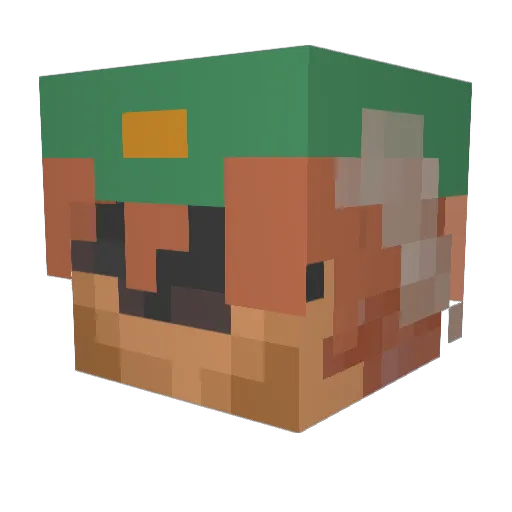 yeetin8tor Minecraft avatar head, 3D render