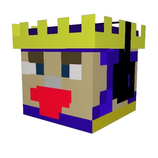 yeetmasterji Minecraft avatar head, 3D render