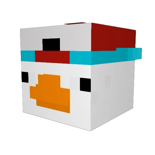 yeetmasterpog Minecraft avatar head, 3D render